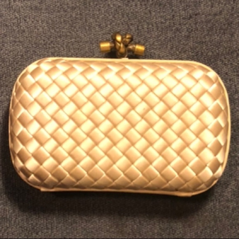 BOTTEGA VENETA satin box clutch